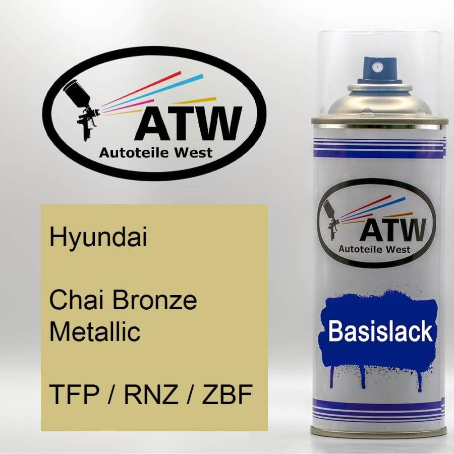 Hyundai, Chai Bronze Metallic, TFP / RNZ / ZBF: 400ml Sprühdose, von ATW Autoteile West.